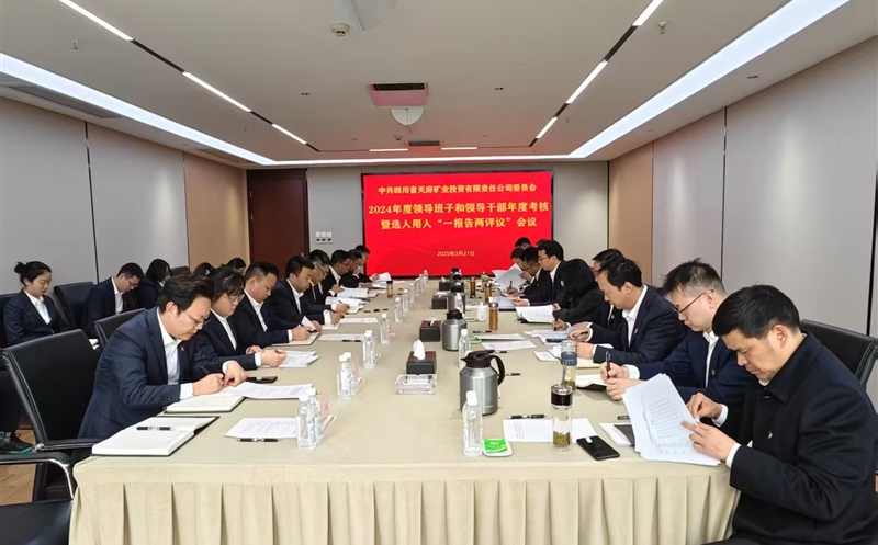 天府矿投开展 2024 年度向导班子和向导干部年度审核暨选人用人“一报告两评议”事情