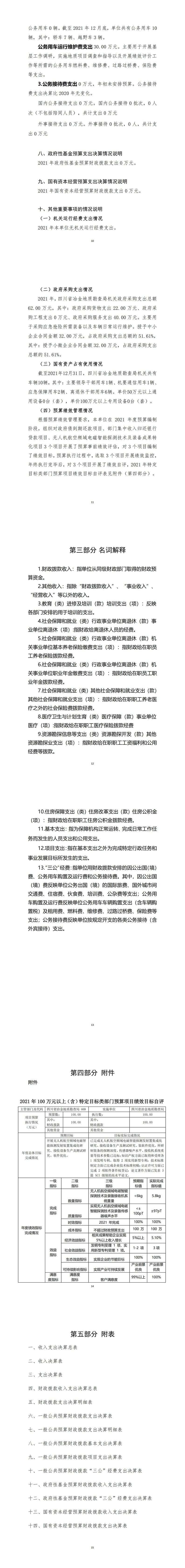 2021年度四川省冶金地质勘查局机关单位决算_财务预决算_信息果真_尊时凯龙有限责任公司