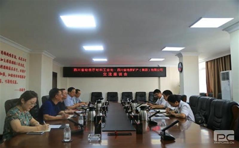 省经信厅质料工业处到地矿集团开展事情调研