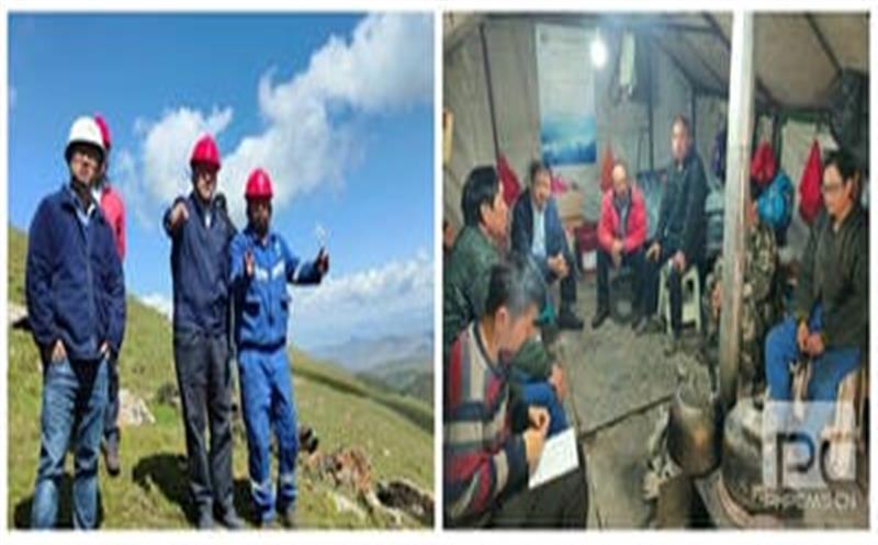 慰问一线员工，，，，解决施工难题